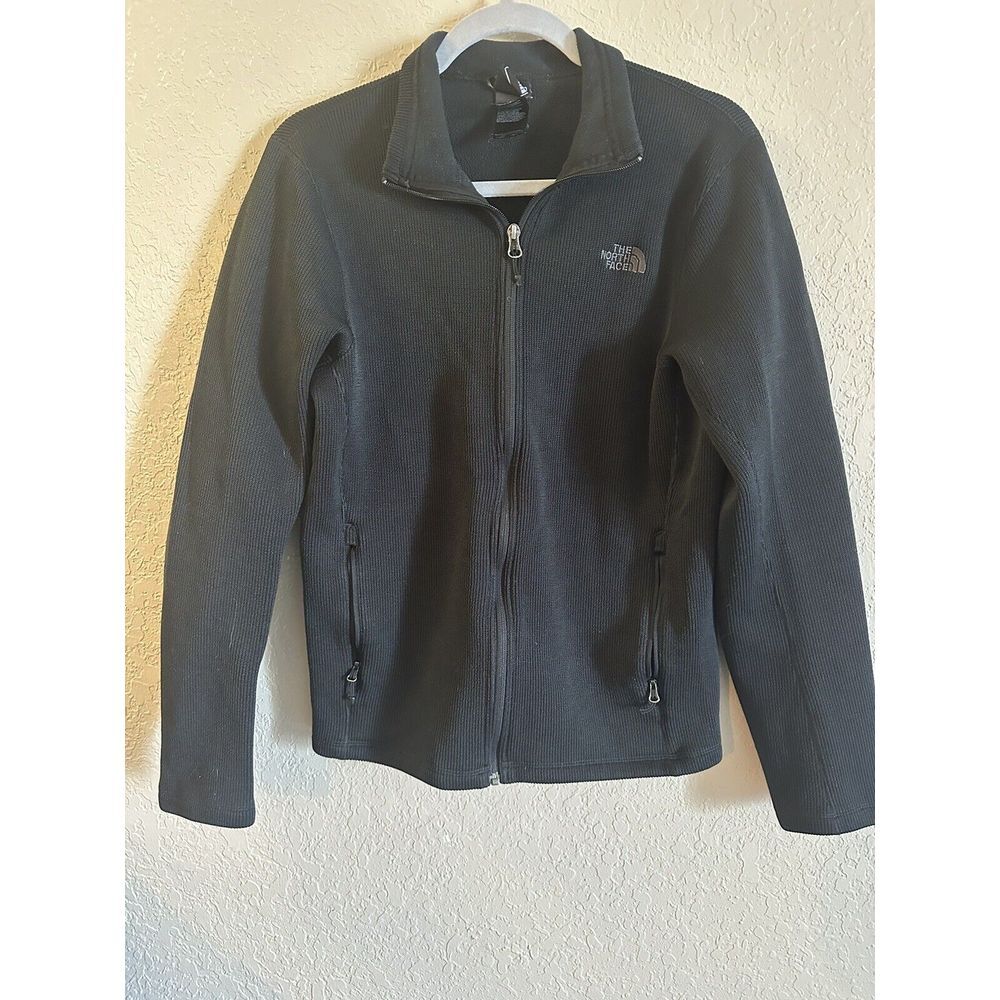 The North Face  Jacket sz Medium GUC‎ Black Full Zip men's